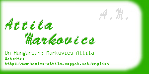 attila markovics business card